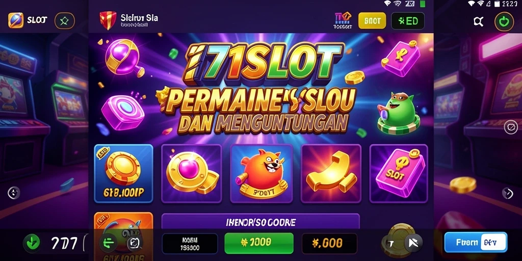 Tampilan menarik dari gameplay 171SLOT dengan berbagai simbol dan efek menarik.