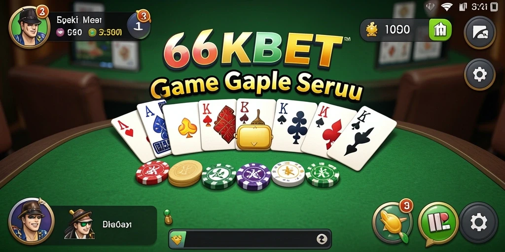 Screenshot gameplay Gaple 66KBET yang seru dan interaktif.