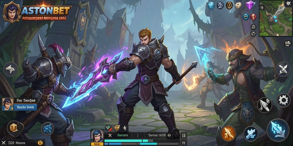 Screenshot ASTONBET menunjukkan pertarungan mendebarkan di dunia ARPG.