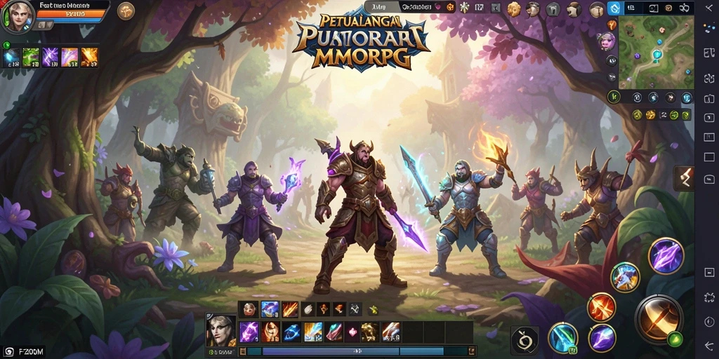 Gameplay F200M yang menegangkan dalam petualangan MMORPG.