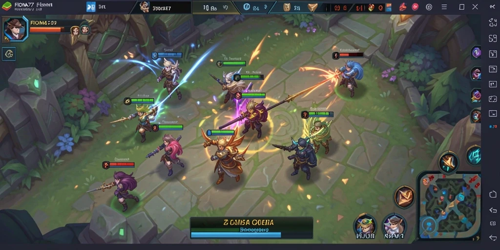 Screenshot gameplay FIONA77 yang menampilkan aksi seru di medan perang.