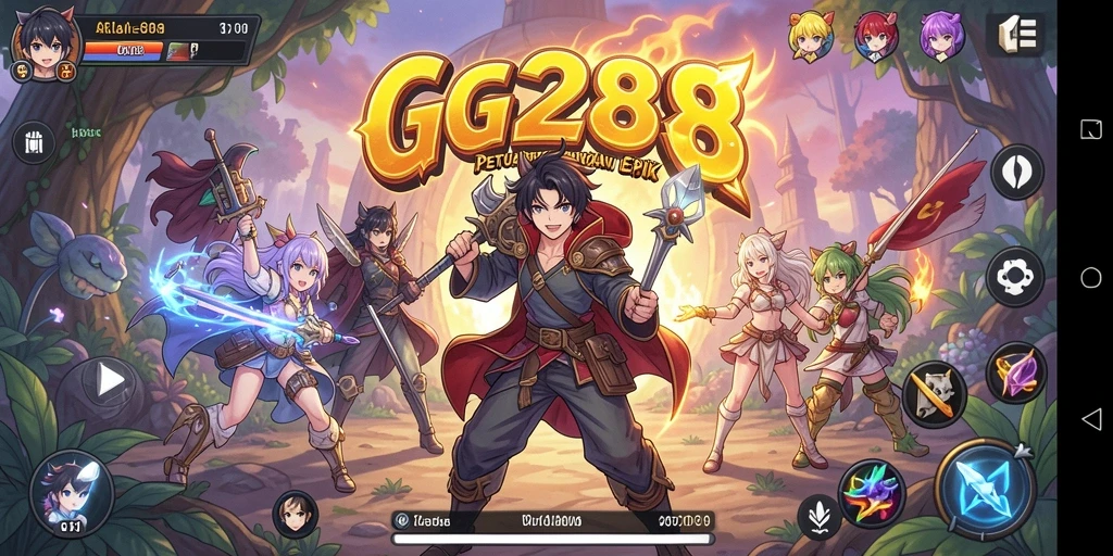 Tampilan gameplay GG288 yang menarik dengan karakter Anime ikonik.