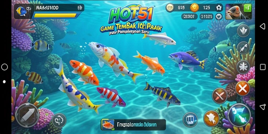 Gameplay seru HOT51 saat menangkap ikan besar dengan senjata.