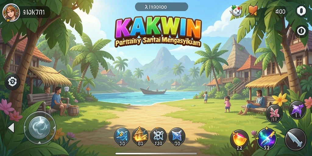 Tangkapan layar KAKWIN menampilkan aksi bermain yang seru dan menantang.