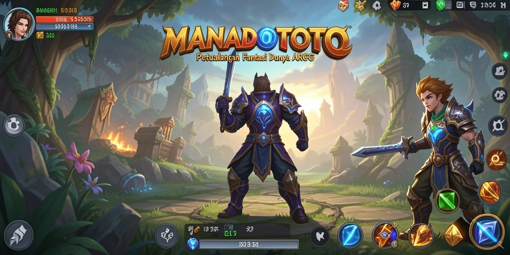 Tampilan gameplay yang mendebarkan dari MANADOTOTO dalam dunia ARPG.