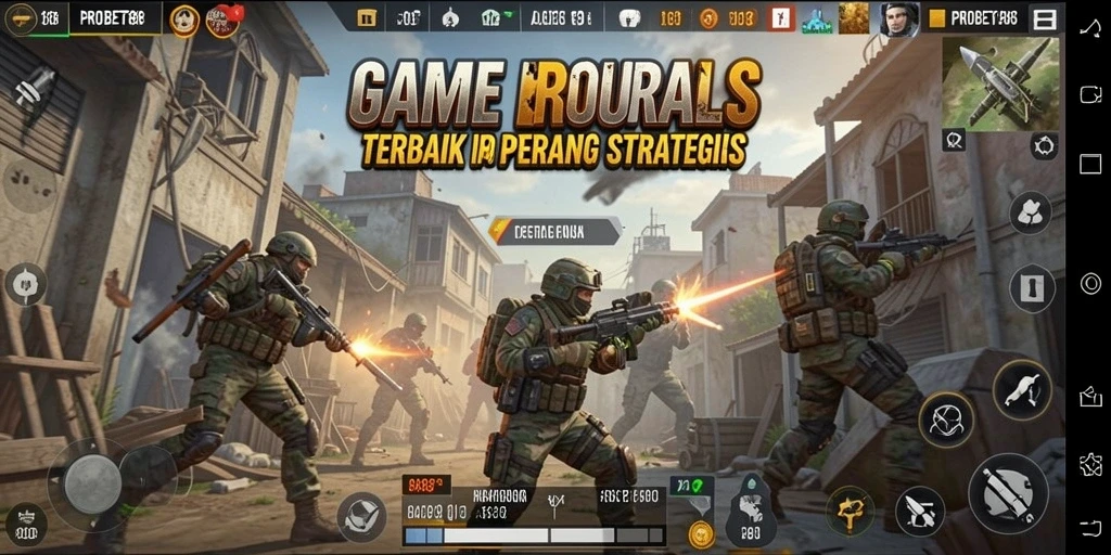Screenshot gameplay PROBET88 dengan aksi seru Battle Royale.