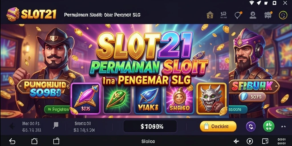 Tampilan utama gameplay SLOT21 yang mengasyikkan dan penuh warna.