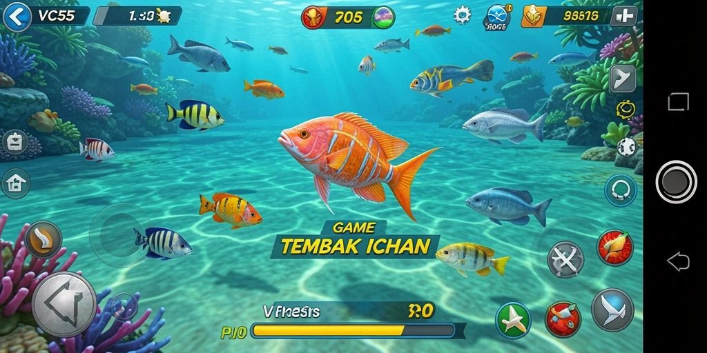 Gameplay seru penuh warna dari VC55 Tembak Ikan.