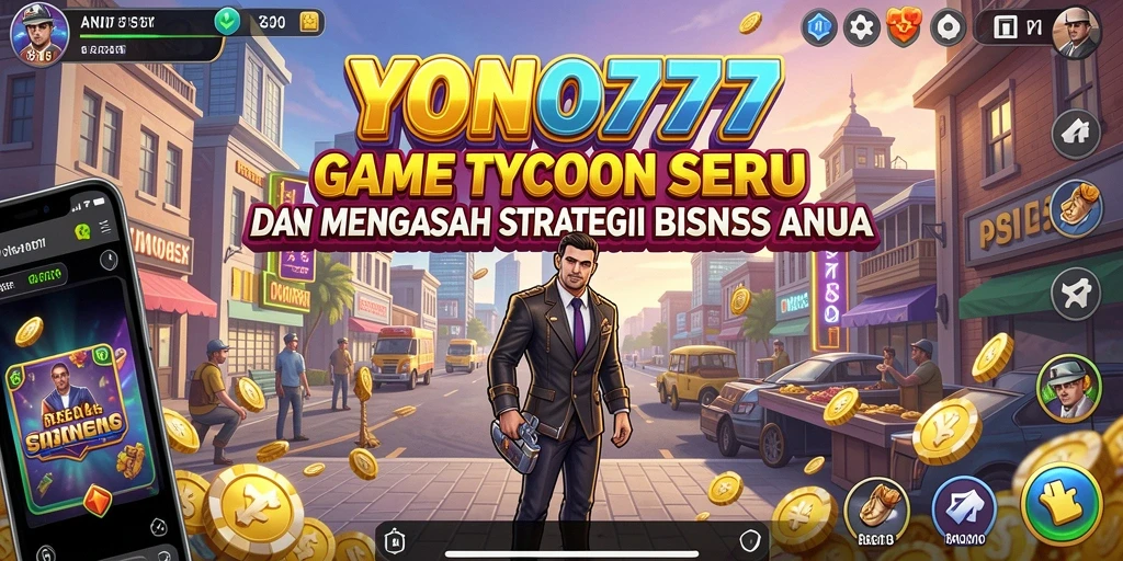 Tampilan gameplay YONO777 yang menunjukkan manajemen bisnis yang seru.